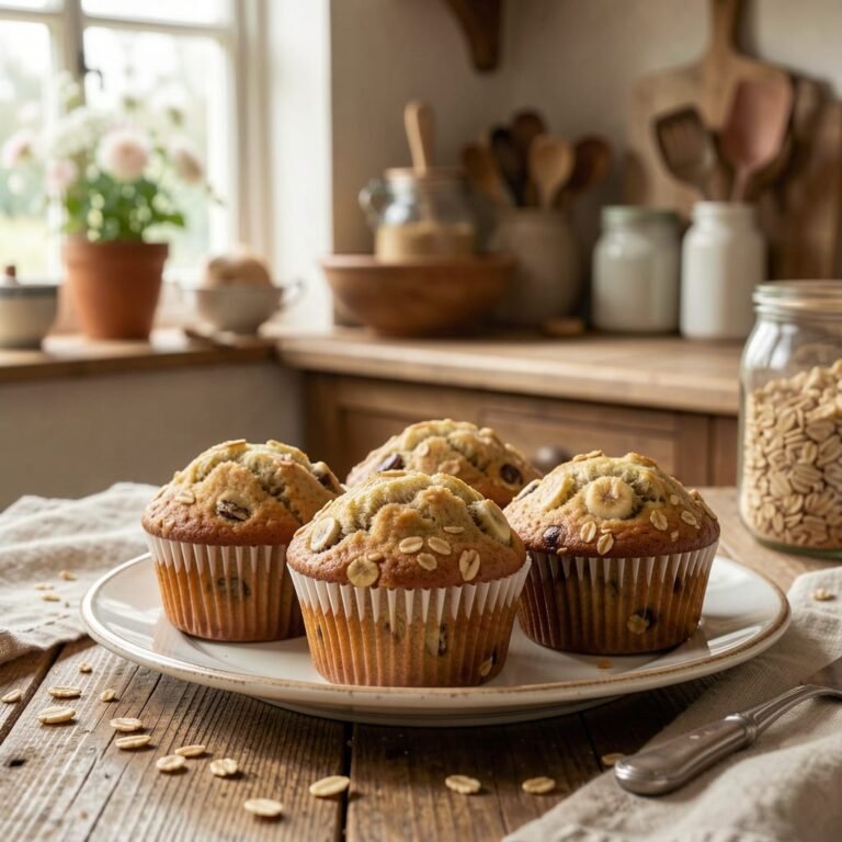 Gluten-Free delicious banana oat muffins