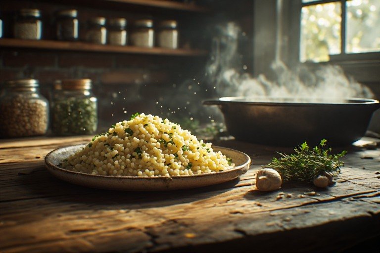 Beginner great for Gluten-free and Diabetics garlic & herb cauliflower rice